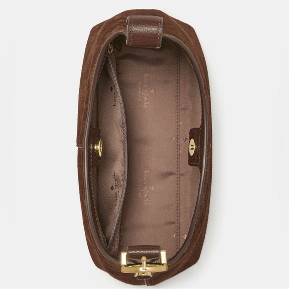 ♠️kate spade 454 Suede Mini Crossbody, Hot Fudge Brown NWT - Picture 3 of 4